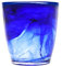 H&H Alabastro-Juego de 6 Vasos, Cristal, 230 ml, Azul Cobalto