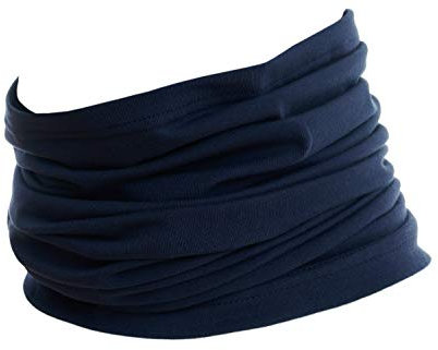 Halstuch aus Baumwolle, Multifunktionstuch, Schlauchtuch, Bandana, Geschenk für Frauen und Männer, Farbe/Design:Dunkelblau
