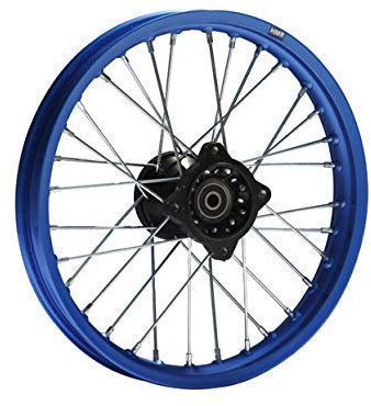 Alu Felge 14 Zoll vorne Blau elox. Typ 2 für 12 mm Achse Dirt Bike Pit Bike