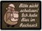 Café Viereck ® Bitte Nicht Schubsen Ich Habe Bier im Rucksack - Fun Patch mit Klett Pinguin mit Helm und Stiefeln - 7 cm x 5 cm