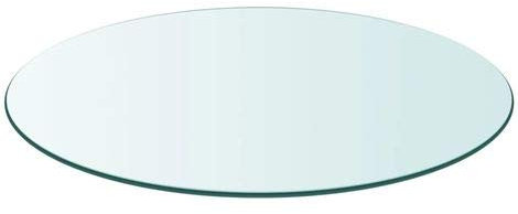 Plateau de table en verre rond en différentes tailles avec forme de verre circulaire (rond 100 cm)