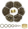 TOAOB 2300 Stück 3mm bis 10mm Metall Kettenringe Biegeringe Alte Bronze Jump Ringe Spaltringe mit Öffner für Halsketten Armband DIY Schmuckherstellung