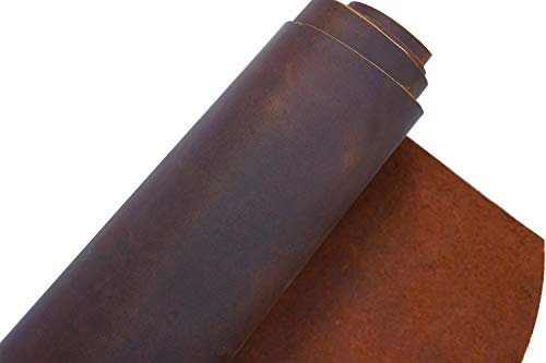 Rindsleder, Werkzeug Nähen Handwerk, Leder, quadratisch, 1,8-2,0 mm dick, Rindsleder, Hobby-Pferd, Handwerkskunst, Leder-Zubehör LEDERSTÜCKE … (Rotbraun, 12x24)