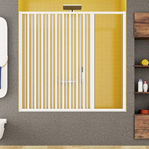 Yellowshop - Box vasca in PVC per nicchia con anta estensibile a soffietto H150 modello Mary (Cm 180)