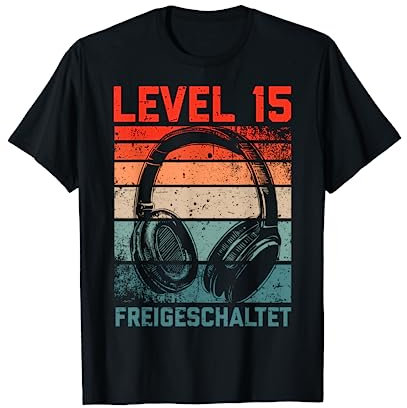 15. Geburtstag Jungen Video Gamer Level 15 Unlocked Jungs T-Shirt