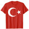 Türkei und Türkiye Style für Türken und Türkinnen - Klassisches T-Shirt mit Türkische Flagge - Rot, Unisex, Kurzarm, Small