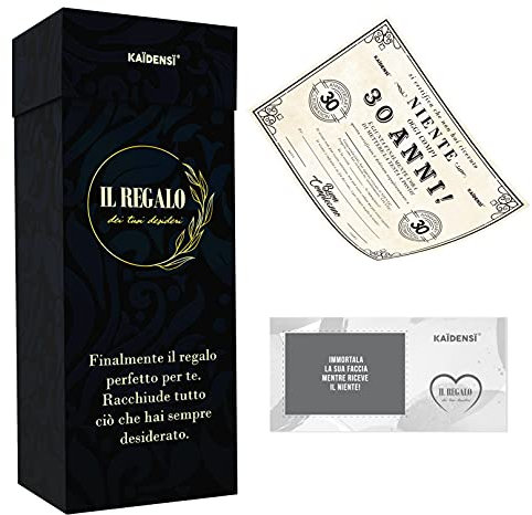 KAÏDENSÏ Idea Regalo Scherzo Il Niente – Versione Compleanno 30 Anni - Idee Regali Divertenti Uomo Donna - Scherzi Gadget Originali per Lui e Lei