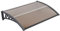 HUOLE Toldo Puerta, Toldo Ventana Lluvia Nieve Refugio Frente Porche Sombra Exterior, Techo terraza, Entrada Marquesa Solar Puerta Anti-Suelo Refugio Protección Policarbonato (80 * 120 cm Braun)