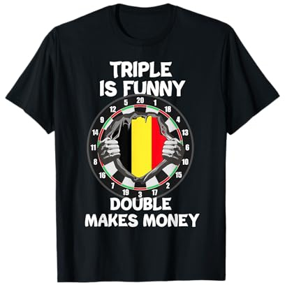 Belgien Flagge Darts Spieler Trikot Dart T-Shirt