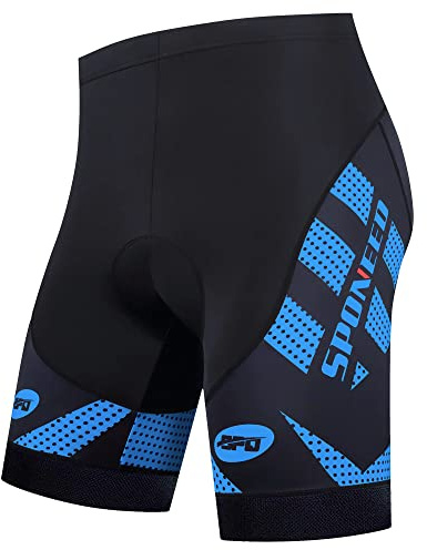 sponeed Herren-Radhose, gepolstert, Fahrradhose, Fahrradkleidung, Strumpfhose, Upgrade-Blau, Mittel