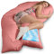 Traumreiter Visco XXL Relaxkissen mit 1cm Memory Foam im Bezug - Das vielfältigste Komfortkissen - Seitenschläferkissen - Schwangerschaftskissen - Lagerungskissen I Kissen für Schwangere (Rose)
