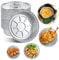 Lechnical 50PCS 6 Inch Disposable Aluminum Foil Plates Round Tin Foil Pie Pans for Air Fryers Baking Cooking Storage Roasting