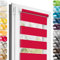 Estika Doppelrollo Klemmfix ohne Bohren - 65 cm x 150 cm - Himbeermousse - 27 Stofffarben, Tag und Nacht Duo Rollo, Rollos für Fenster ohne Bohren, Fenster Sichtschutz (65 cm Stoffbreite)