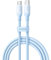 UGREEN USB C Kabel 60W flexibles Silikagel USB C auf USB C Ladekabel PD 3.0 PPS kompatibel mit iPhone 16 iPhone 15 Galaxy S24 S23 A55 A35 Pixel 9 iPad Pro/Air 2024, Spielkonsolen usw. (0.5M, Blau)