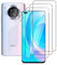 FWang Lot de 3 Verre Trempé de Protection pour Honor 50 Lite/Huawei Nova 8i,avec 2 Pièces Caméra Arrière Protecteur,Anti-Rayures,9H Dureté,sans Bulles,HD Protection DéCran