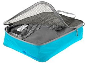 Sea to Summit - Garment Mesh Bag Kleideraufbewahrung M - Wasserabweisend & Ultraleicht - Ultra-SIL-Nylongewebe - Strapazierfähige Reißverschlüsse & Griffe - Reisen - Atoll Blue - 35 x 25 x 9cm - 86g