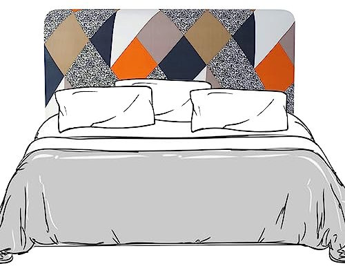 Lydevo Bett Kopfteil Hussen Bettkopfteil Bezug Stretch Dehnbare Bettkopfteil Weicher Staubdicht Spandex Kopfteil Schonbezug Protektor Kopfteilbezug für Gepolsterte Kopfteil 120cm-140cm,Geometrie