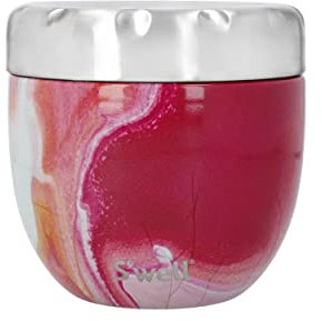 S'well Eats™ 2-en-1 bol avec couvercle, 636ml, Agata rose, triple isolation et bouchon vissé anti-fuite. Jusqu'à 11h froid/7h chaud.