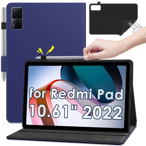 KATUMO Housse pour Xiaomi Redmi Pad 10.61 Zoll 2022 avec Support S Pen,Ultra Fine Premium PU Cuir Stand Folio Cover Case avec Slim PU Cuir Housse de Protection