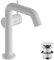 hansgrohe Tecturis S Fine - Waschtischarmatur mit Push-Open Ablauf, energiesparend (CoolStart), Wasserhahn Bad mit Auslauf Höhe 150mm, Mischbatterie Waschbecken wassersparend (EcoSmart+), Mattweiß