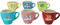 Set 6 Tazzine da caffè in Ceramica Colorate Personalizzate Colori Assortiti Idea Regalo Originale Natale Compleanno Cucina Prima Colazione Mattina Arredo Casa Tavola