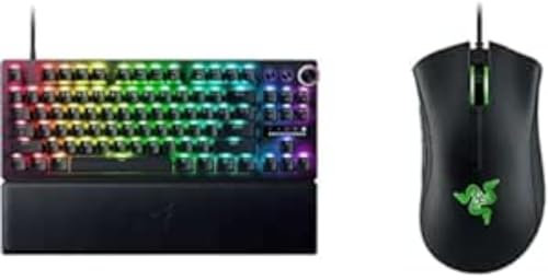 Razer Huntsman V3 Pro Tenkeyless - UK Layout + PBT Keycap Upgrade Set - Classic Black - US/UK