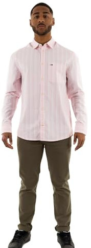 tommy jeans Camicia reg Oxford Tha Ballet Pink Stripe, Rosa, L