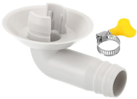 PATIKIL Conector de Manguera de Desagüe para Aire Acondicionado de 18mm, 1 Pieza Conector Universal con Abrazadera para Unidad de Aire Acondicionado, Estilo Blanco 7
