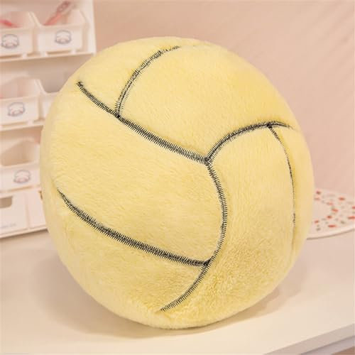 35cm Plüsch Basketball Kissen, Niedlich Kugelförmige Ballkissen, Weiche Baseball, Rugby, Volleyball, Tennis, Fußball, Basketball Stofftier kreative Zimmer Dekorationen Party Geschenk (Volleyball)