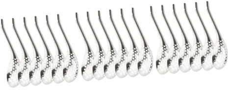 PRETYZOOM 18piezas Cucharas Ranuradas De Acero Inoxidable Para Caviar Utensilios De Cocina Prácticos y Ergonómicos Para Servir Casa o Restaurante