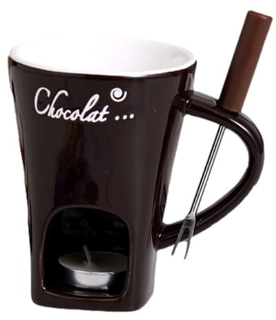 SOYDAN Ensemble de tasses à fondue au chocolat, 130 ml, tasse à fondue au chocolat, pot chaud à dessert, chauffe-beurre multifonction, tasse créative pour trempage de dessert, thé et buffet