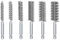 JAMAKALA 6pcs Stainless Steel Wire Bore Brushes,304 Stainless Steel Bore Brush Kit,Wire Brush for Drill,1/4 Inch Hex Shank S2 Steel Handle for Steel Parts Machinery Paint Stains