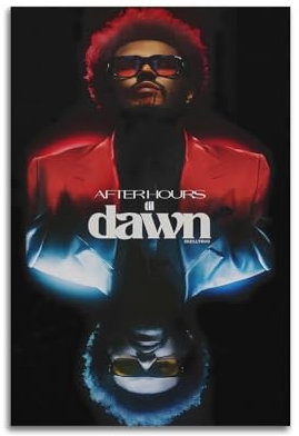 KPNEUDCZZ Poster, Motiv: Weeknd after Hours Til Dawn Tour-Poster, dekoratives Gemälde, Leinwand, Wandposter und Kunstdruck, moderne Familienschlafzimmer-Dekoration, Poster, 20 x 30 cm