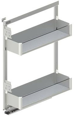 REJS MAXIMA PURO - white with glass, pull out kitchen storage, spice rack (200mm, right)