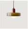 LUOYAOB Modern Pendelleuchte Farmhouse Grünes Glas Pendelleuchte Nordic Mid Century Modern Kronleuchter Vintage Esszimmer Hängelampe for Schlafzimmer Cafe Bar über Tisch Küche Insel Flur(Green+red)