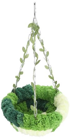 Vogelbett, Wald-Design, Weiches Korallenvlies, Zum Aufhängen, Vogelkäfig, Vogelnest für Käfig, Mehrzwecknutzung für Papageien-Schlafnest (Große Hängematte (17 x 32 cm / 6,69 x