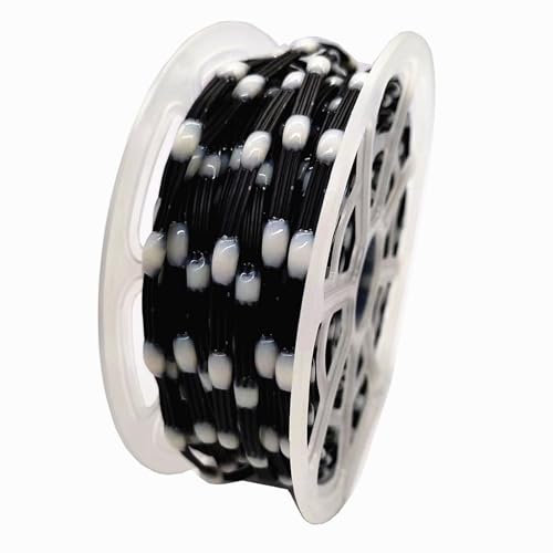 paulzhang DC12V WS2811/WS2812 Kieselstein-Pixel-Lichterkette, Samen-Pixel-Rolle, 1000 LEDs, ca. 25 m, für Haus, Garten und Innenhof, Dekoration (schwarzer Draht, 2,5 cm Abstand)