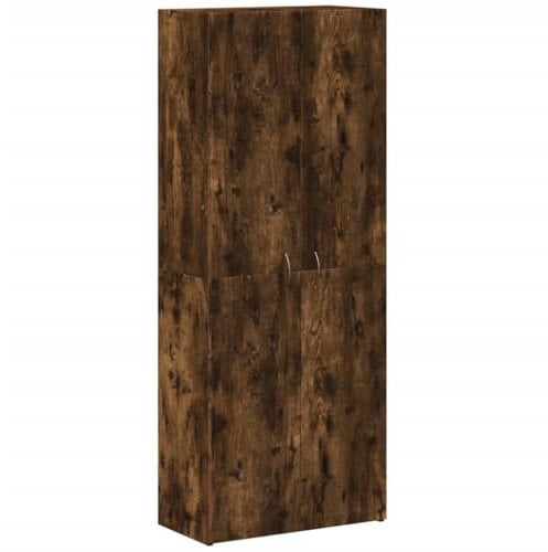 vidaXL Aktenschrank, Büroschrank mit Stauraum Tür, Lagerschrank für Büro, Hochschrank Werkzeugschrank Büromöbel, Räuchereiche Holzwerkstoff