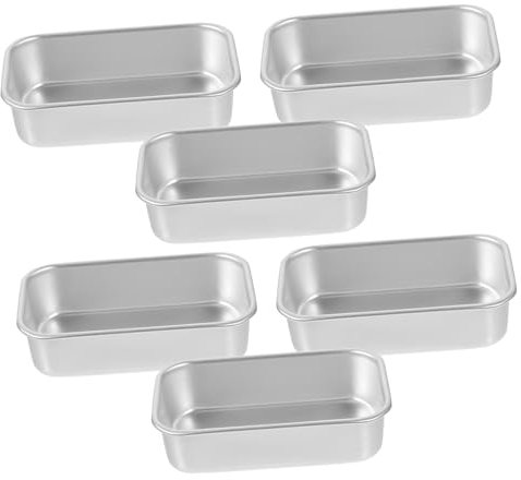 Garneck 6piezas Bandeja De Hornear y Pasteles Utensilios De Cocina Para Hornear Profesionales Resistente Altas y De Limpiar Plateado