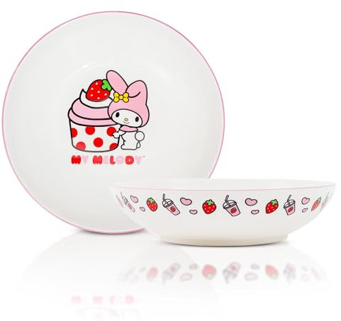Sanrio My Melody Cupcake 9-Inch Ceramic Coupe Dinner Bowl