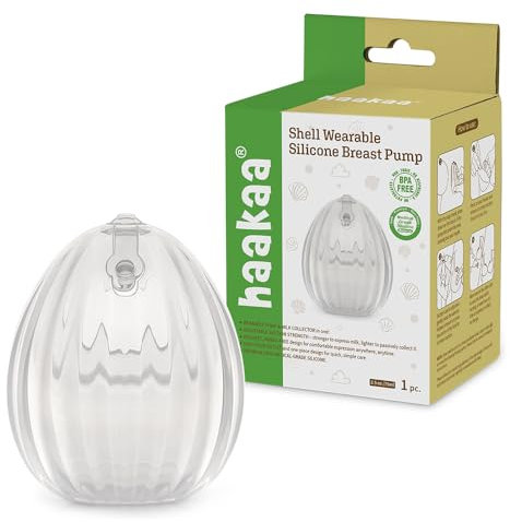 haakaa Portable Silicone Breast Pump, Hands-Free Silicone Breast Pump, Passive Breast Milk Container for Newborns, Essential Breastfeeding Products (75ml)
