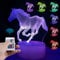 GAOUTO Pferd 3D Nachtlicht für Kinder, Dimmbar Pferd 3D Lampe mit 16 Farbwechsel, Pferde Mädchen Lampe Nachtlichter mit Fernbedienung und Smart Touch, Geschenk für Jungen Männer Mädchen Geschenk