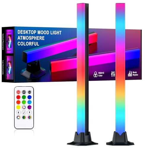 MIWATT Barre de LED RGB avec synchronisation musicale, Éclairage d'ambiance alimenté par USB, Rétroéclairage pour jeu et télévision à changement de couleur par télécommande