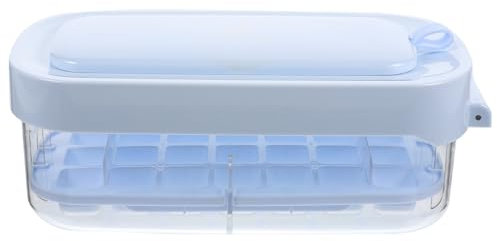 Cabilock 1 Set Silikon Eisbox Eismaschinen Arbeitsplatte Große Eiswürfelformen Eiswürfelschalen Mit Deckel Große Eiswürfelschale Eiswürfelschaufel Eisbehälter LED Würfel
