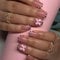 Leopard-edged French Fake Nails,Bow Decoration Square Press on Nails,Glossy Short Fake Nails with Glue,Comfortable Fit Stick on Nails,Full Cover French Tip for Women & Girls Nail Art