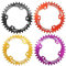 ZHAOQIN Platos para Bicicletas Plato Redondo 96bcd asimétrico 30T/32T/34T/36T/38T 96 BCD MTB Bike Plato De Bicicleta(38T Black)