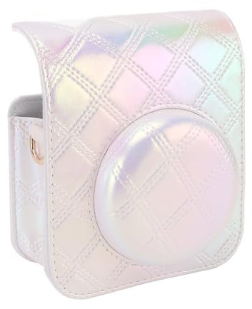 Asixxsix Accessories Kit Compatible with Instaxs Mini 12 Instant Camera, Include PU Leather Camera Case, Photo Album and Frames, DIY Sticker, Boarding Pass Shell (White)