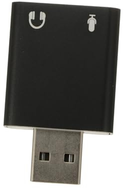 DOITOOL Externe USB Soundkarte 7.1 Kanal Audioadapter Plug Play Fürpc Laptop mit Kopfhörer und Mikrofonanschluss Kompakt USB Stereo Soundadapter Schwarz