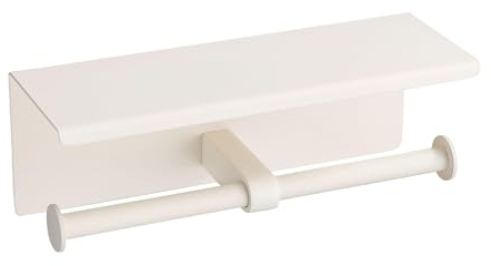 BGL Double Toilet Paper Holder with Shelf Stainless Steel 304 Wall Mount Double Toilet Roll Holder for Bathroom