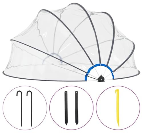 Vetnasa Dôme de Piscine 440 x 220 cm,Maison & Jardin,Piscine & Spa,Accessoires pour piscines & spas,Bâches de piscines & Tapis de Sol,Transparent,26.85kg,92299